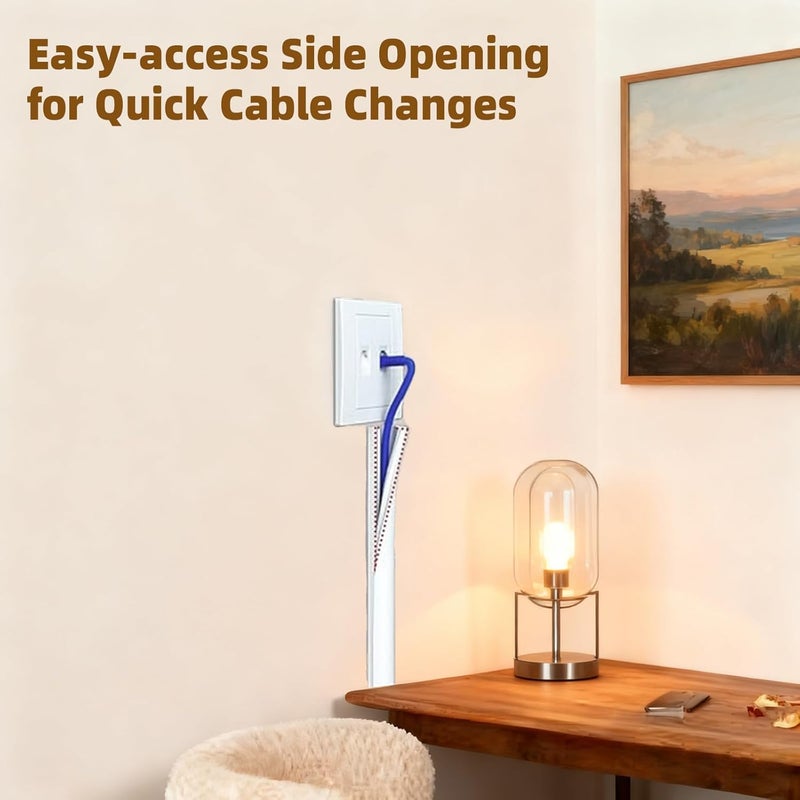 KAYLEINSTER 39”Cord Hider for Wall Mounted TV,Adhesive One-Cord Cable Hider for Wall,Cord Covers Raceway Kit for Wires Hider Along Wall,Flexible Silicone Cable Concealer for Home Office,W 0.54”× H 0.39” - Image 2